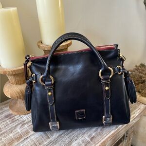 Dooney & Bourke black Crossbody Bag with Gold Accents